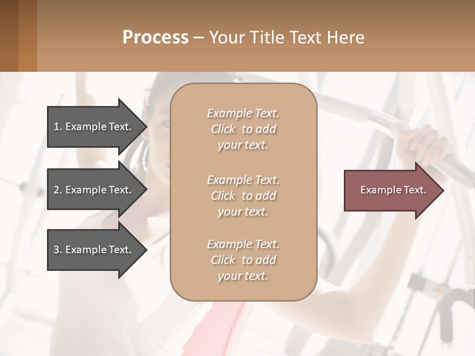 Girl In The Gym PowerPoint Template