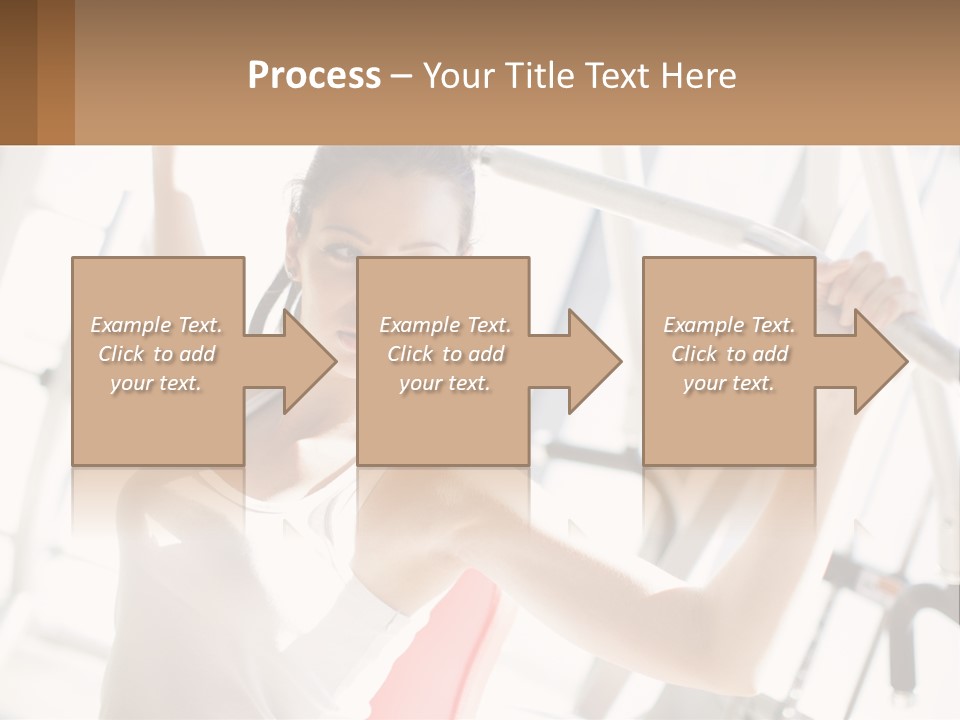 Girl In The Gym PowerPoint Template