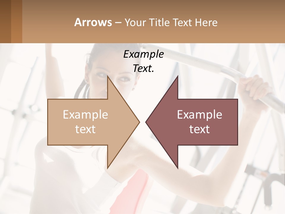 Girl In The Gym PowerPoint Template