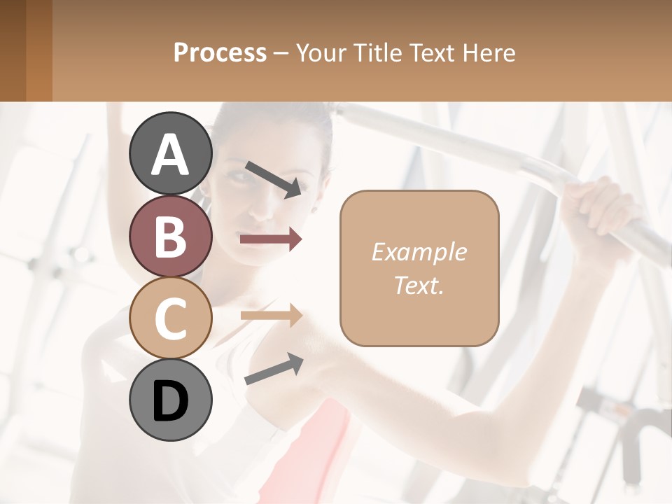 Girl In The Gym PowerPoint Template