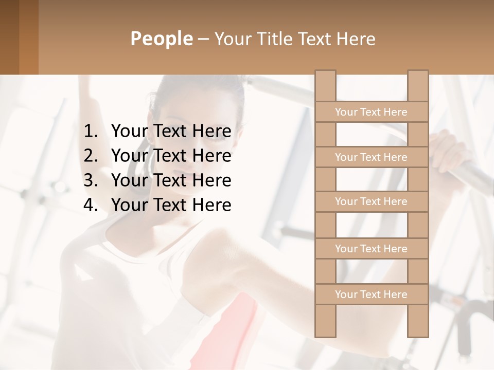 Girl In The Gym PowerPoint Template