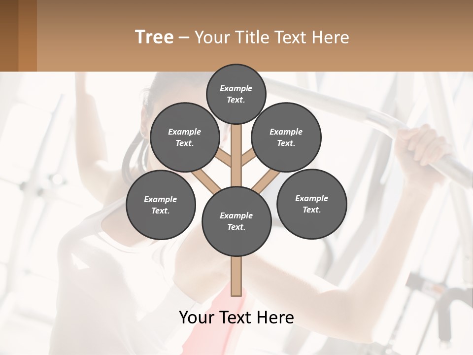 Girl In The Gym PowerPoint Template