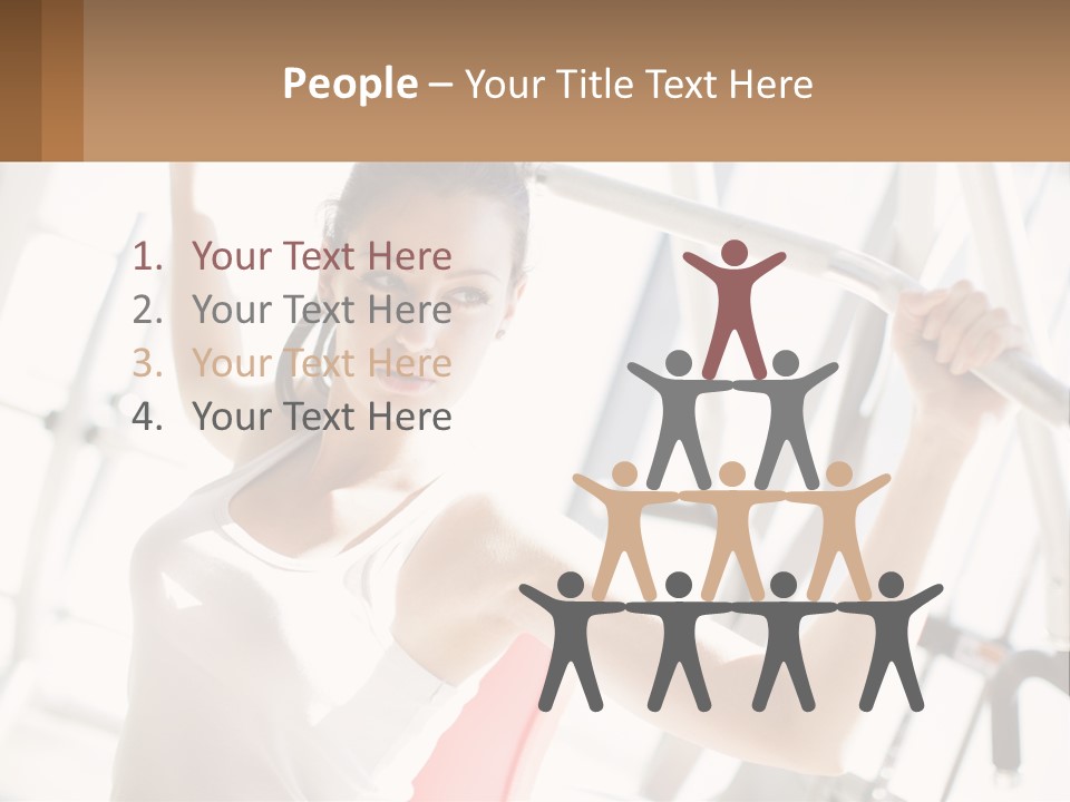 Girl In The Gym PowerPoint Template