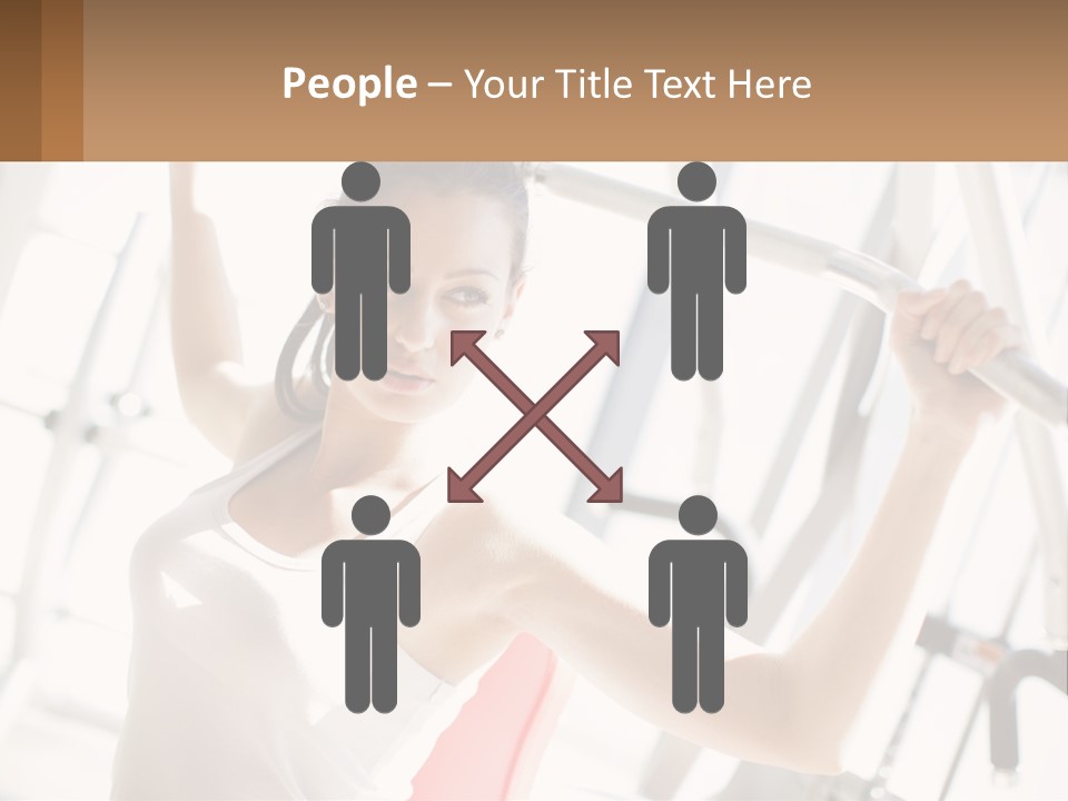 Girl In The Gym PowerPoint Template