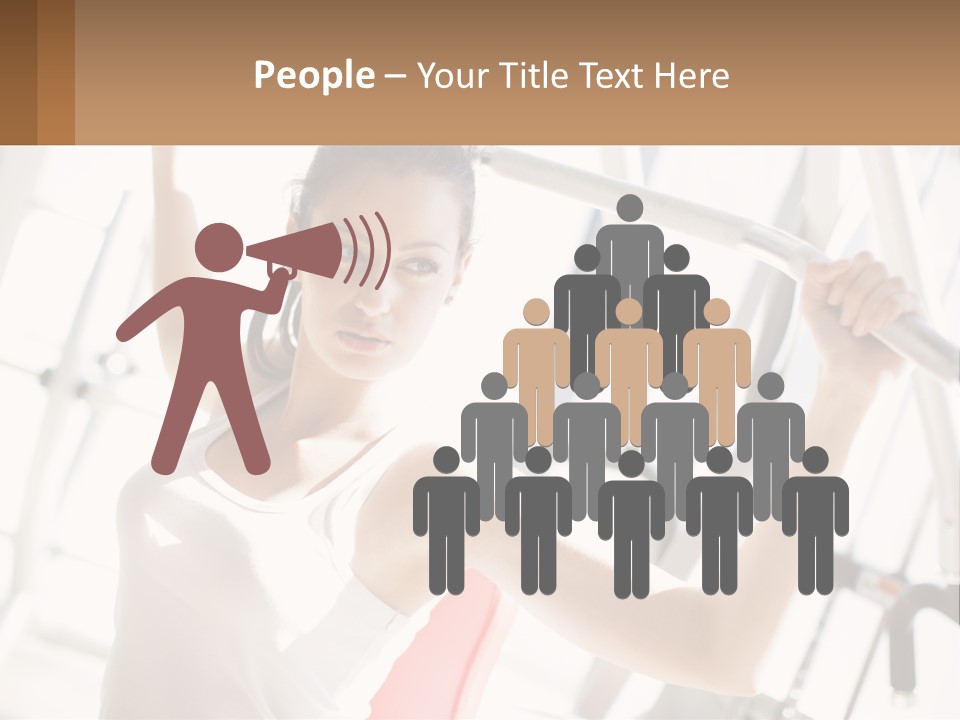 Girl In The Gym PowerPoint Template