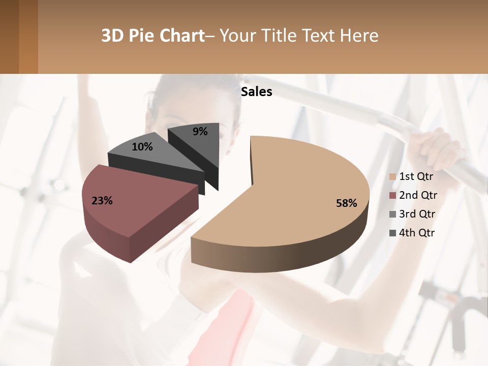 Girl In The Gym PowerPoint Template
