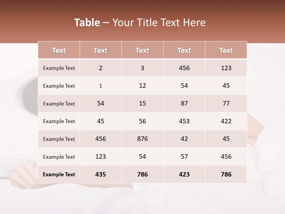 Sleeping Girl PowerPoint Template