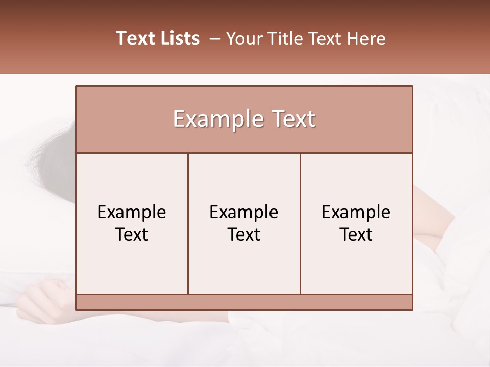 Sleeping Girl PowerPoint Template