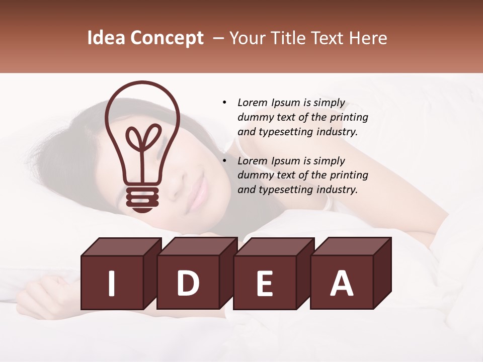 Sleeping Girl PowerPoint Template