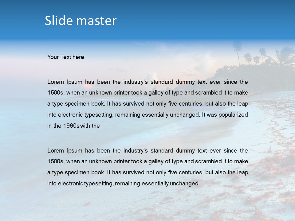 On The Seashore PowerPoint Template