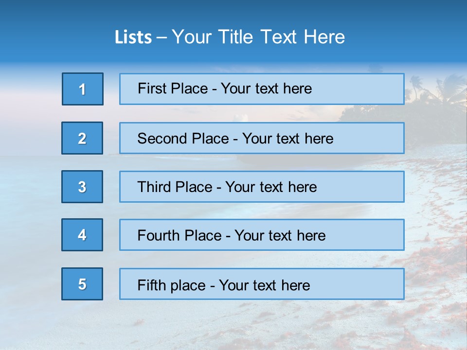 On The Seashore PowerPoint Template