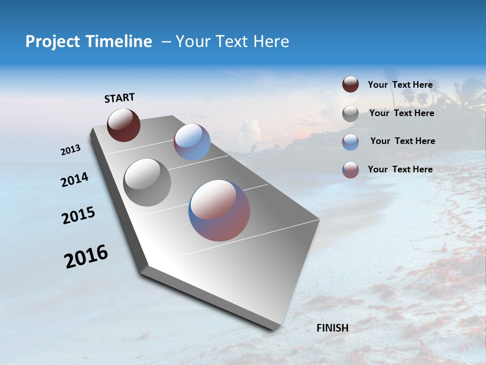 On The Seashore PowerPoint Template