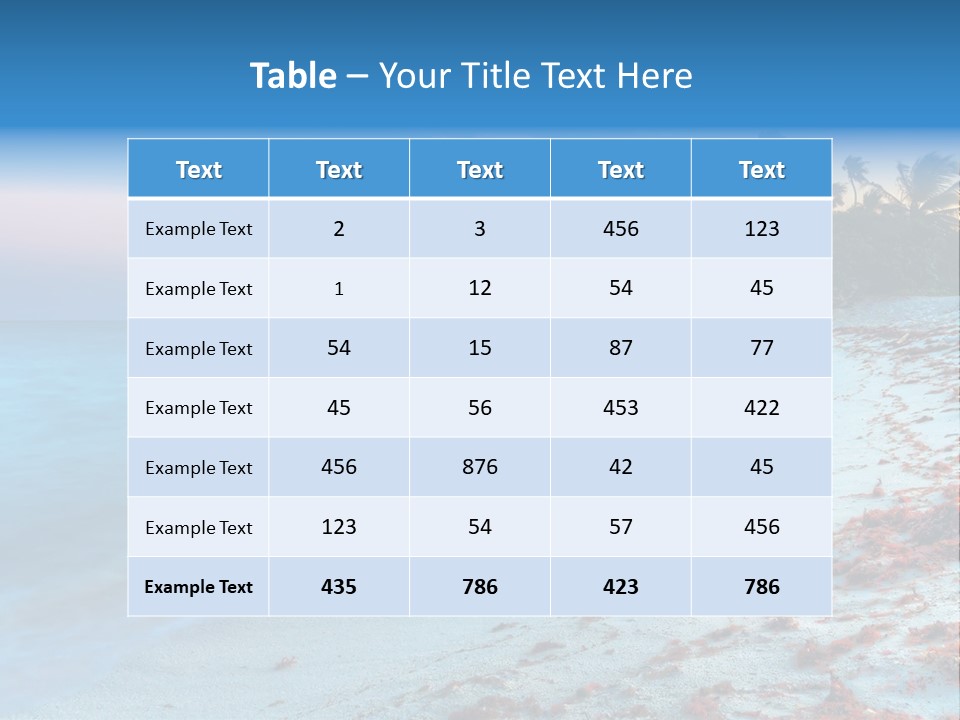 On The Seashore PowerPoint Template