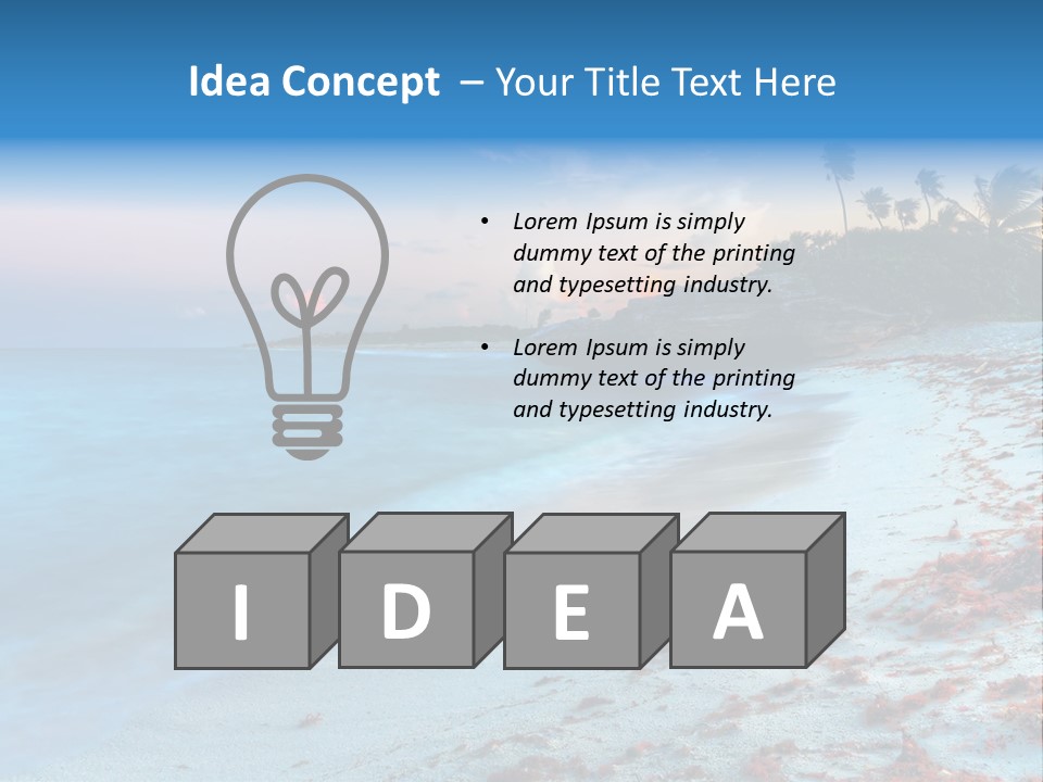 On The Seashore PowerPoint Template