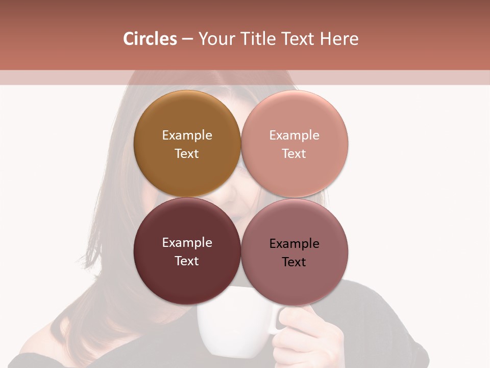 Girl Drinking Coffee PowerPoint Template