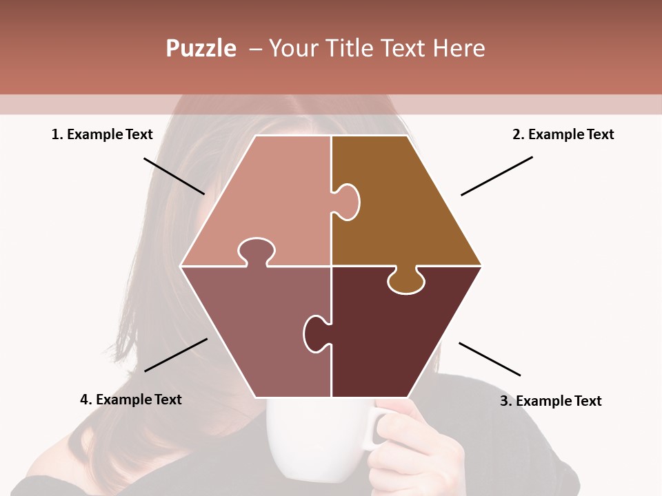 Girl Drinking Coffee PowerPoint Template