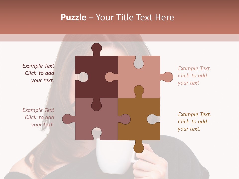 Girl Drinking Coffee PowerPoint Template