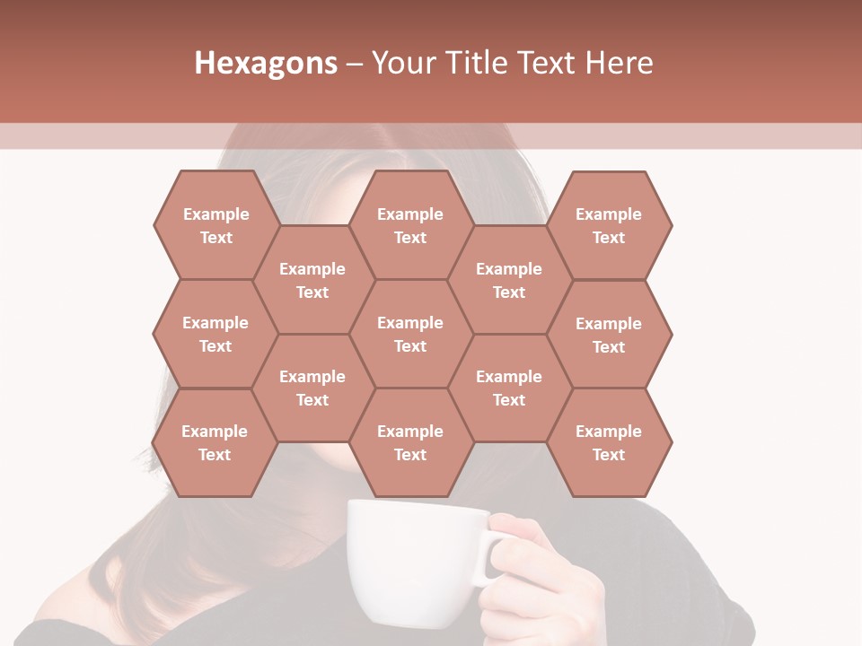 Girl Drinking Coffee PowerPoint Template