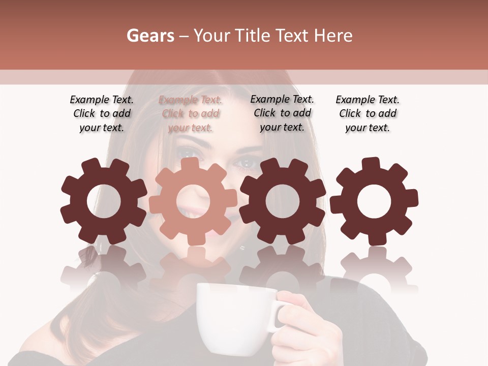 Girl Drinking Coffee PowerPoint Template