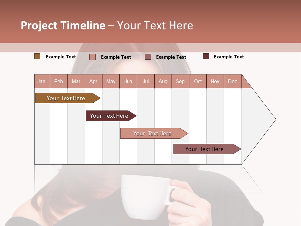 Girl Drinking Coffee PowerPoint Template