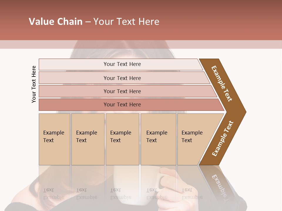 Girl Drinking Coffee PowerPoint Template