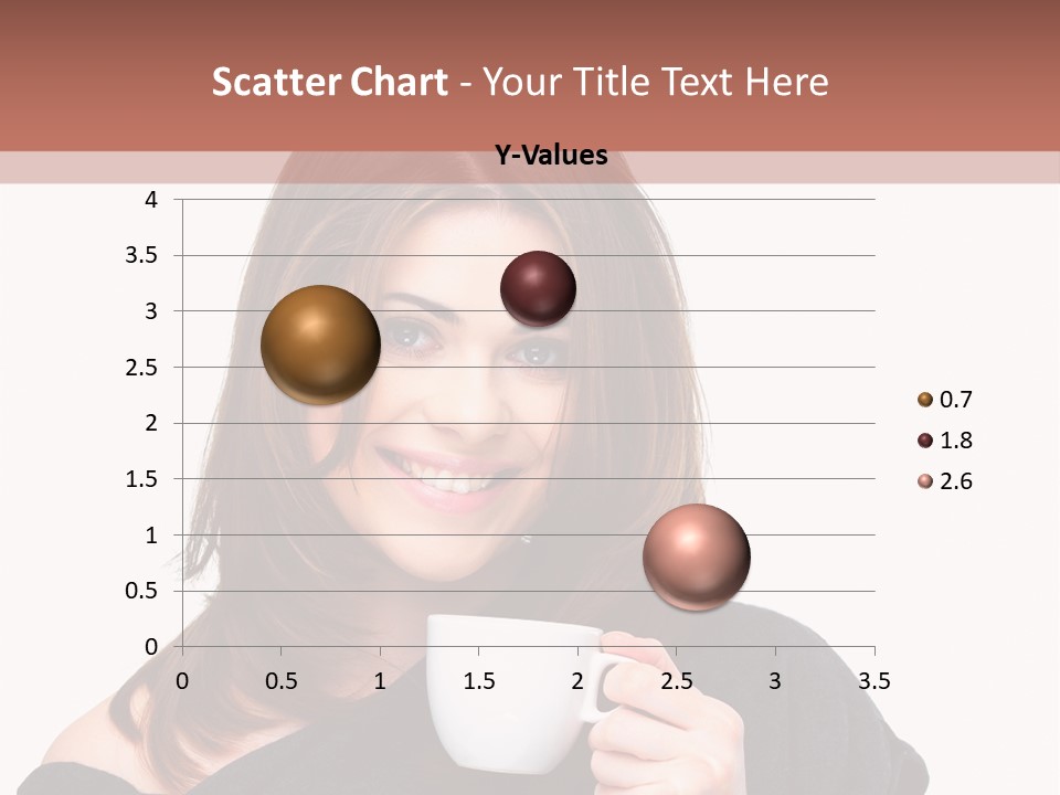 Girl Drinking Coffee PowerPoint Template