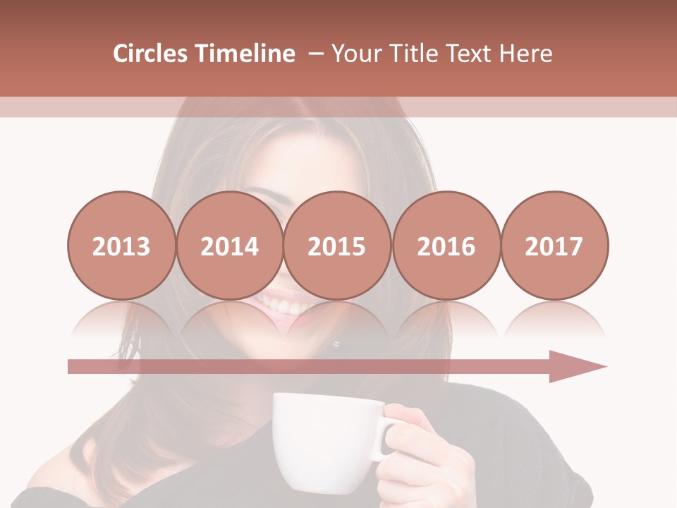 Girl Drinking Coffee PowerPoint Template