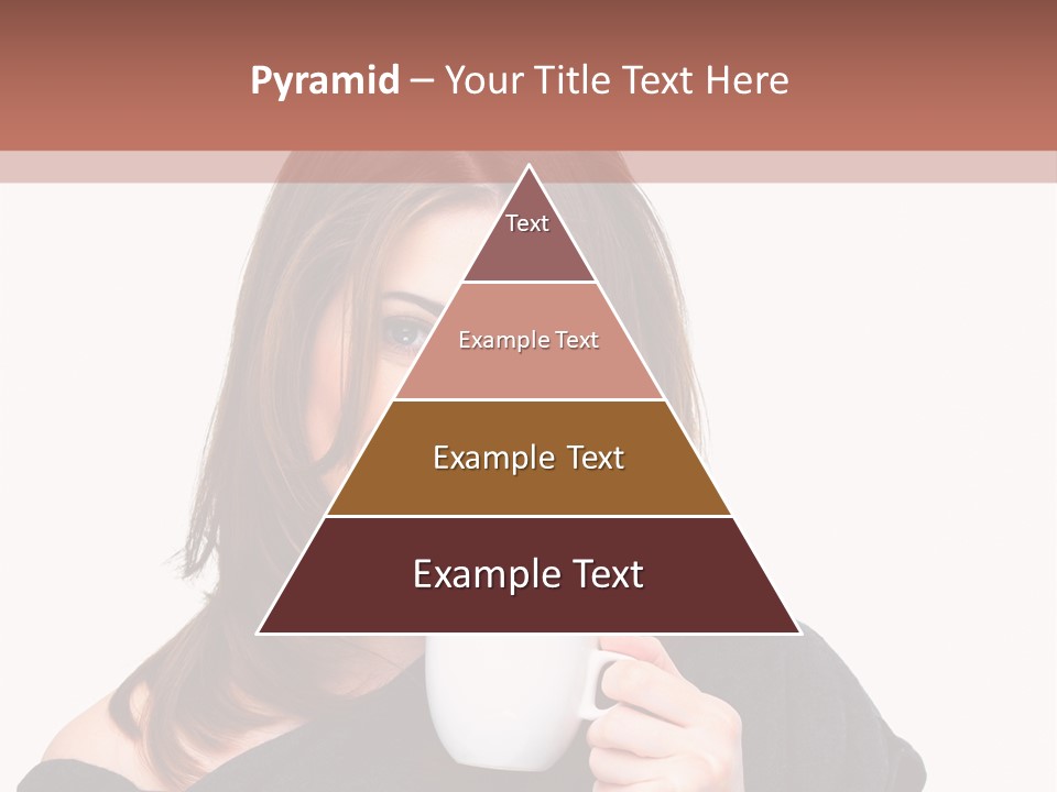 Girl Drinking Coffee PowerPoint Template