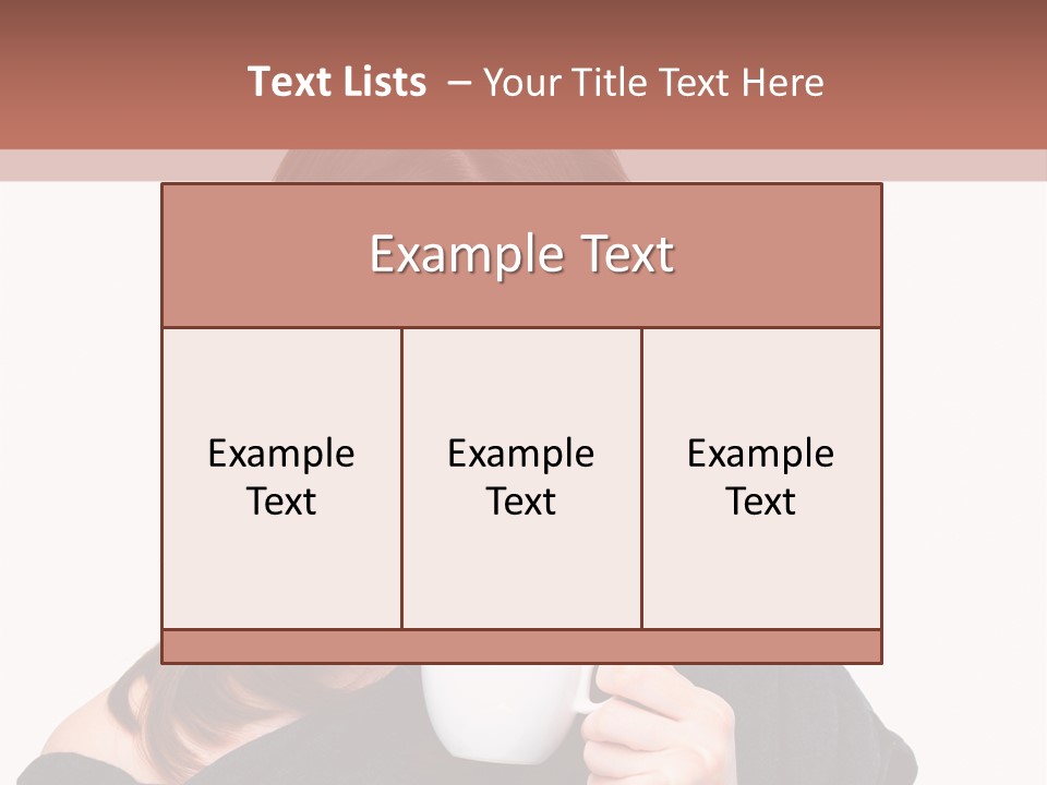 Girl Drinking Coffee PowerPoint Template