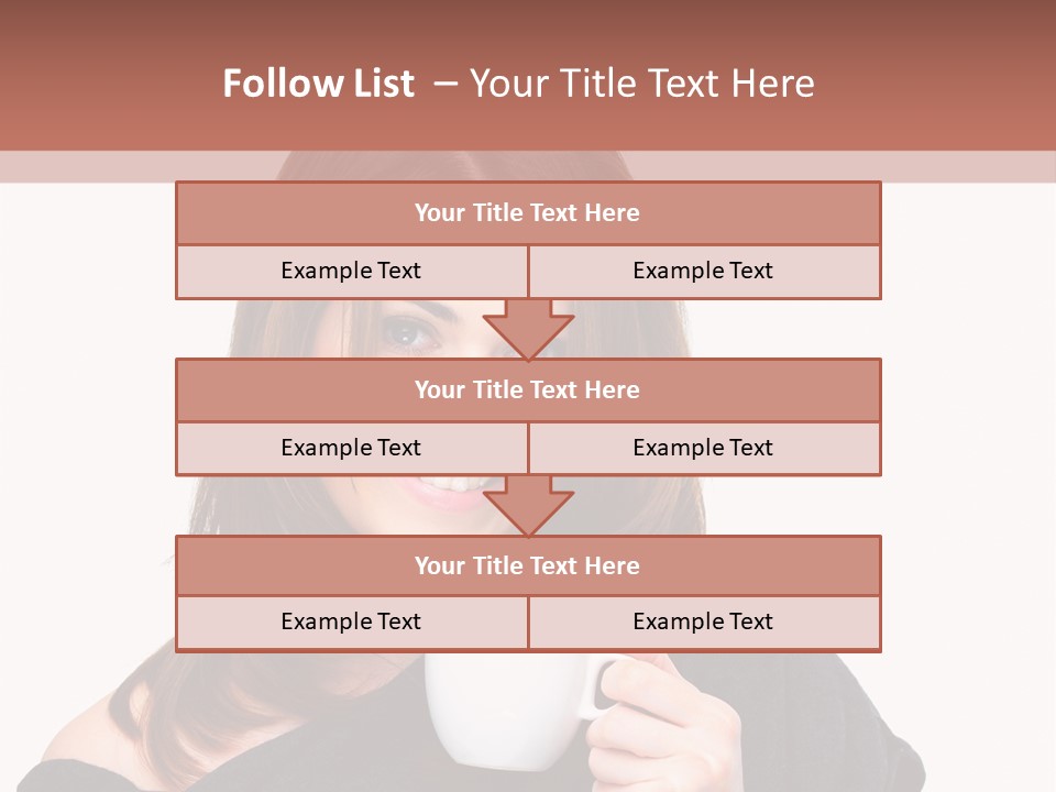 Girl Drinking Coffee PowerPoint Template