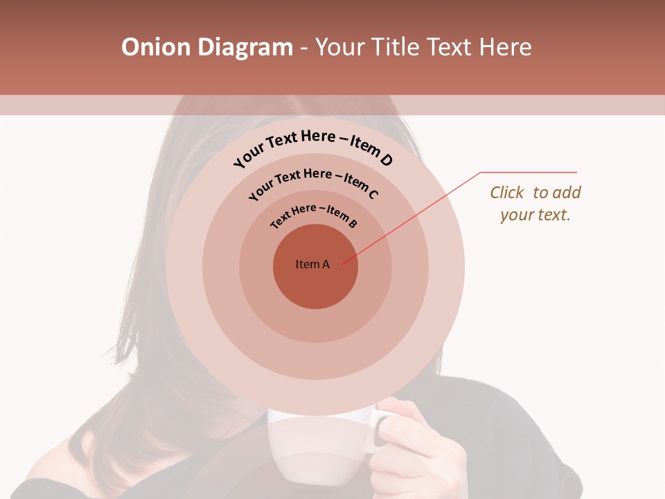 Girl Drinking Coffee PowerPoint Template