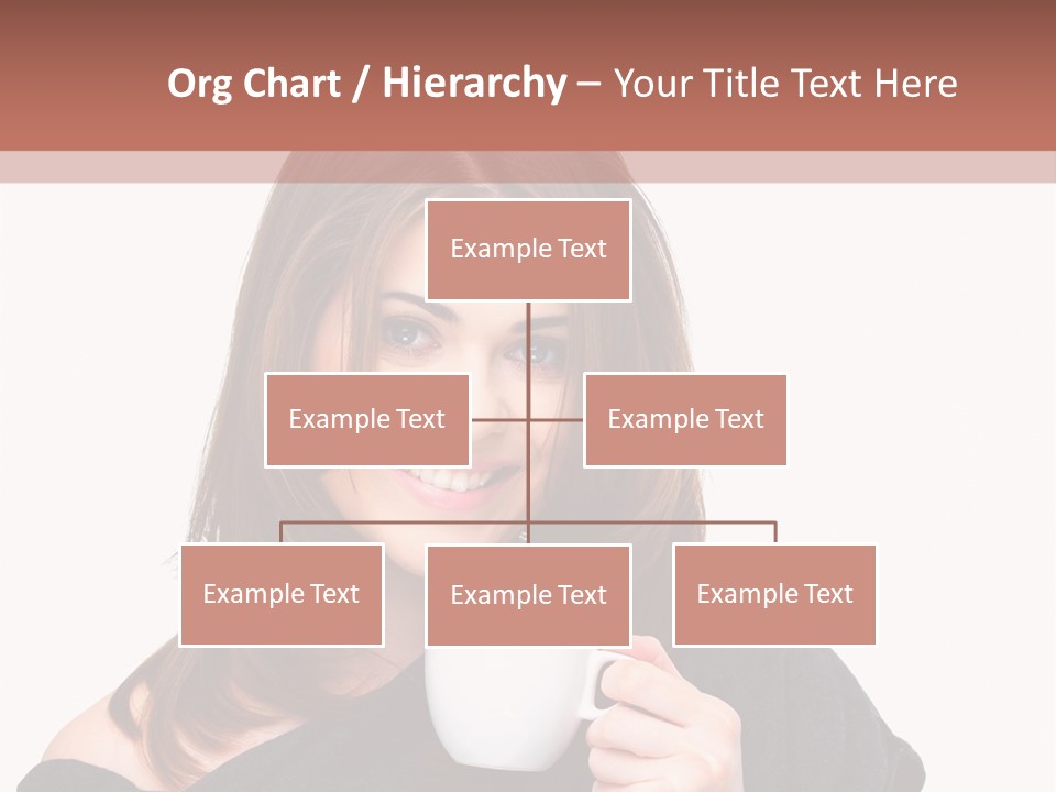 Girl Drinking Coffee PowerPoint Template