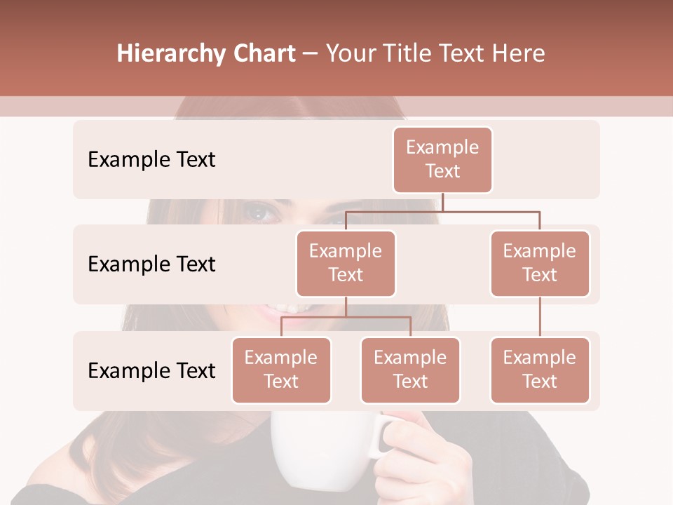 Girl Drinking Coffee PowerPoint Template