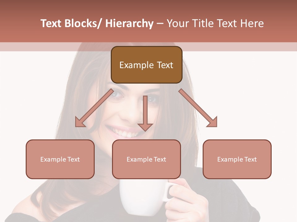 Girl Drinking Coffee PowerPoint Template