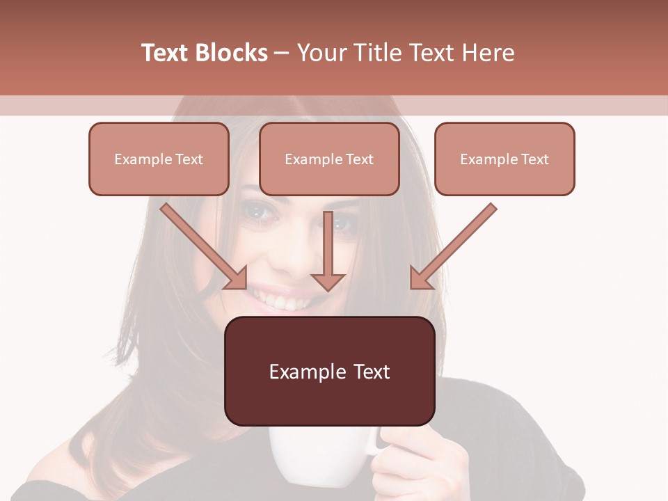 Girl Drinking Coffee PowerPoint Template