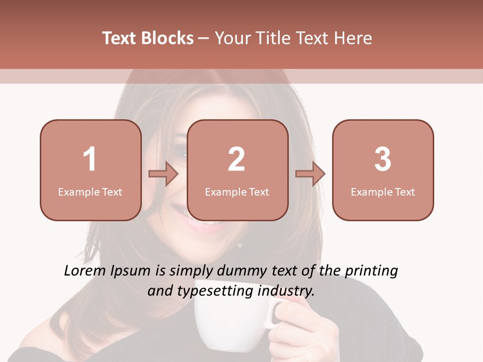 Girl Drinking Coffee PowerPoint Template