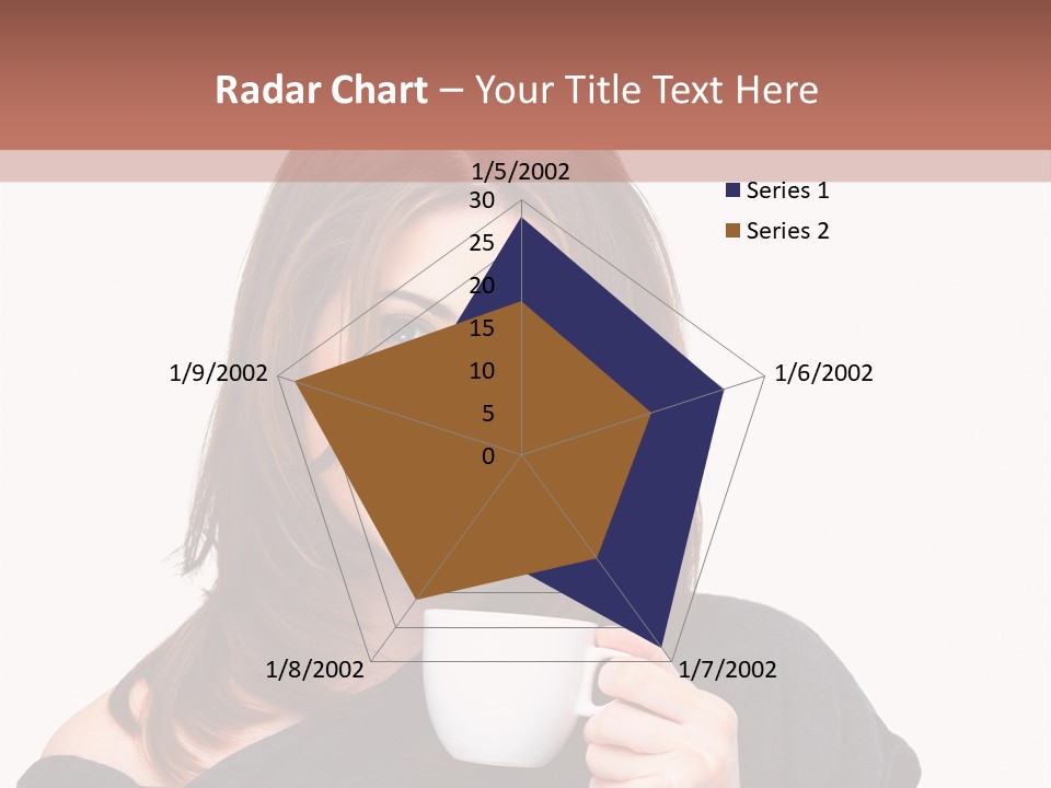 Girl Drinking Coffee PowerPoint Template