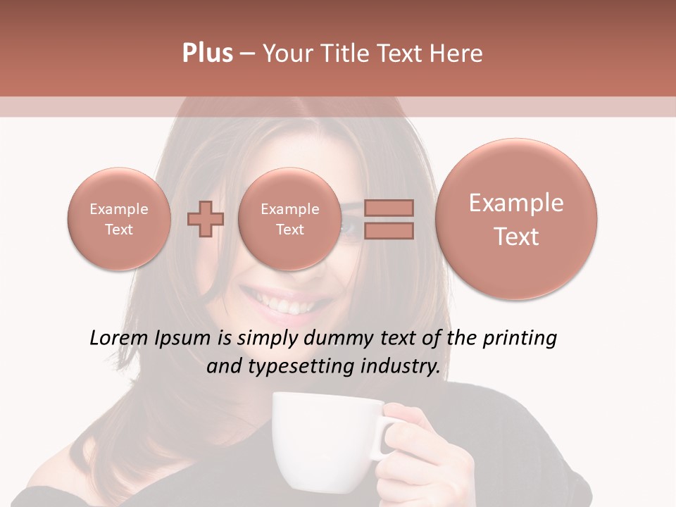 Girl Drinking Coffee PowerPoint Template