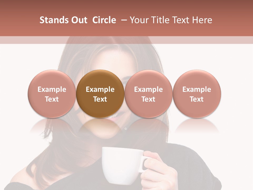 Girl Drinking Coffee PowerPoint Template