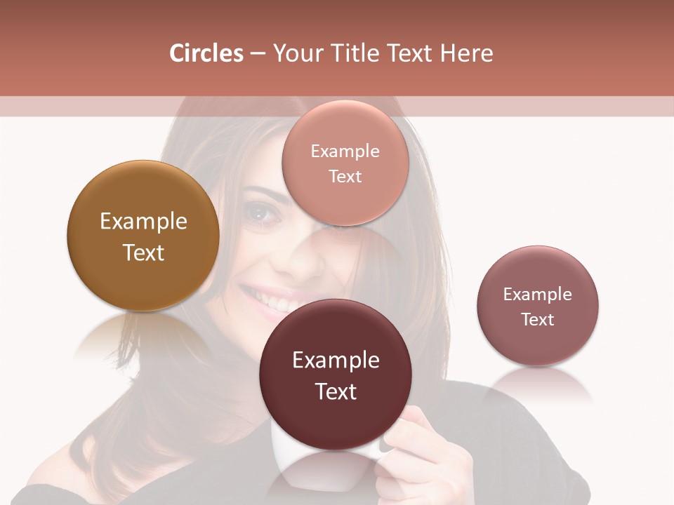 Girl Drinking Coffee PowerPoint Template