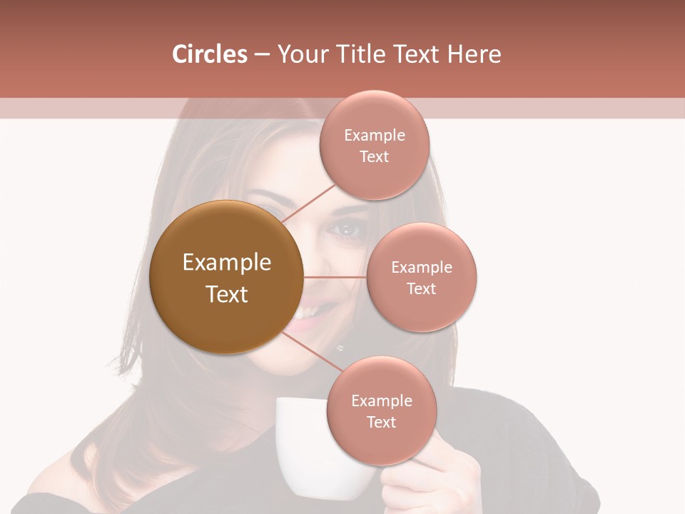 Girl Drinking Coffee PowerPoint Template