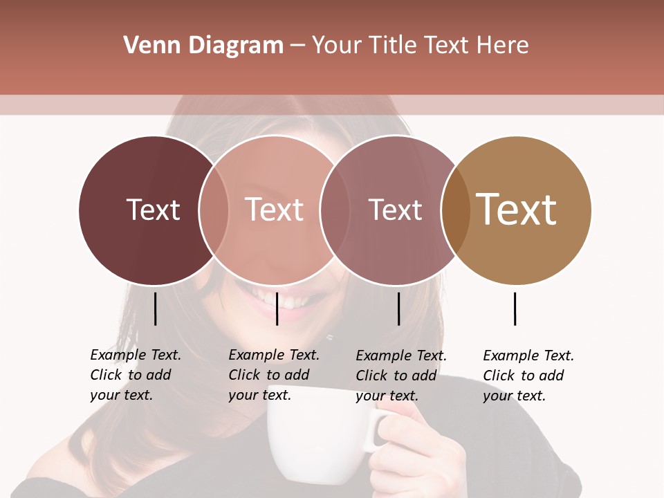 Girl Drinking Coffee PowerPoint Template