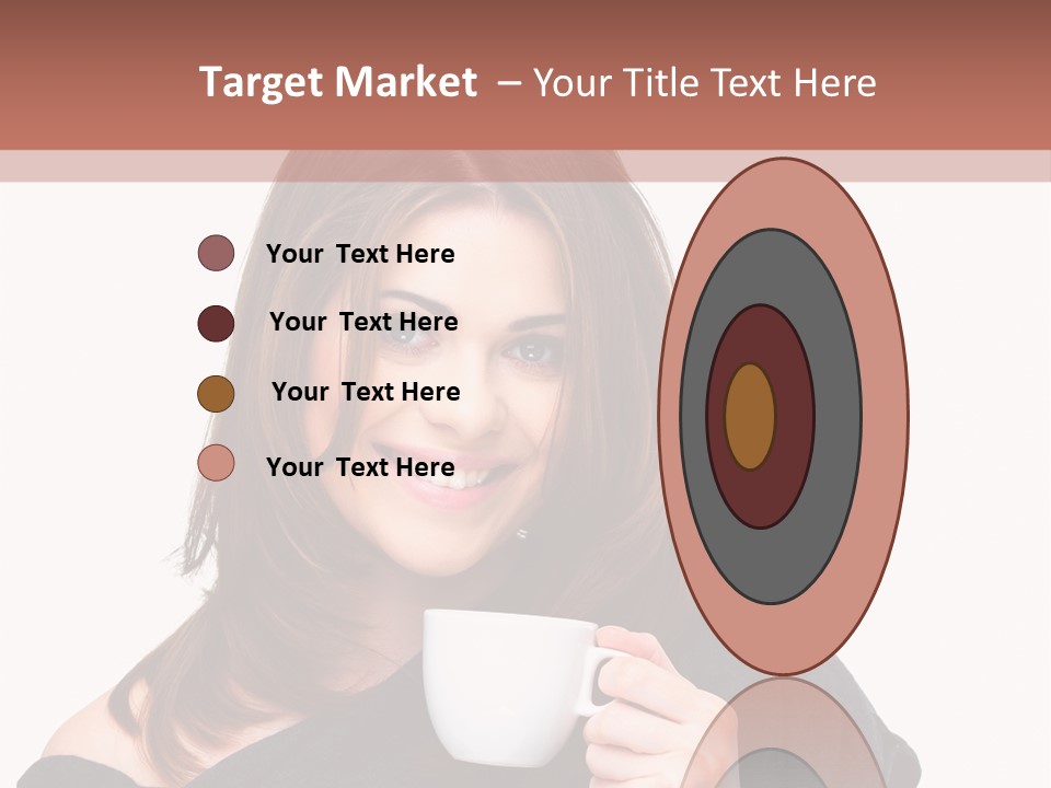 Girl Drinking Coffee PowerPoint Template