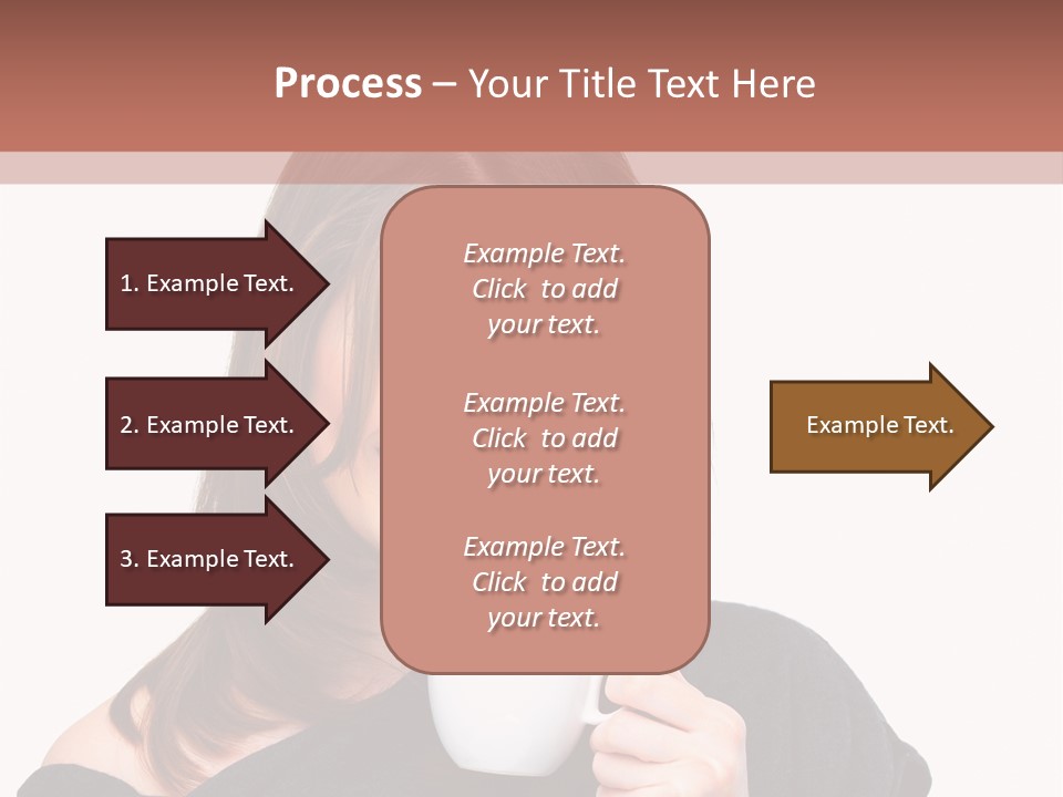 Girl Drinking Coffee PowerPoint Template