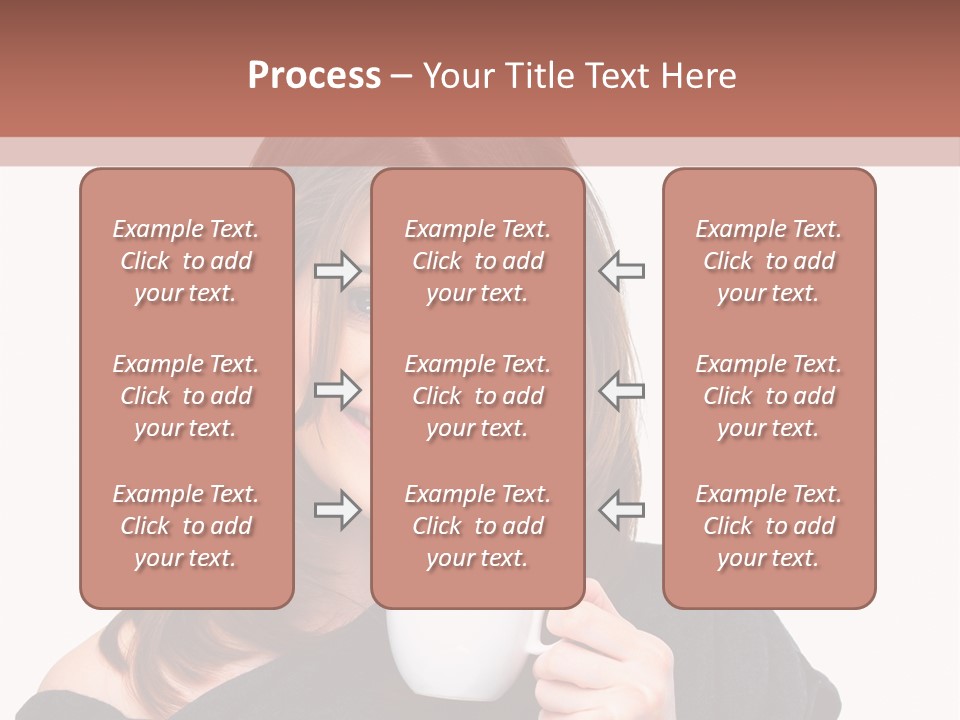 Girl Drinking Coffee PowerPoint Template