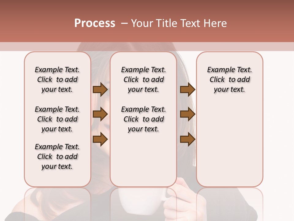 Girl Drinking Coffee PowerPoint Template