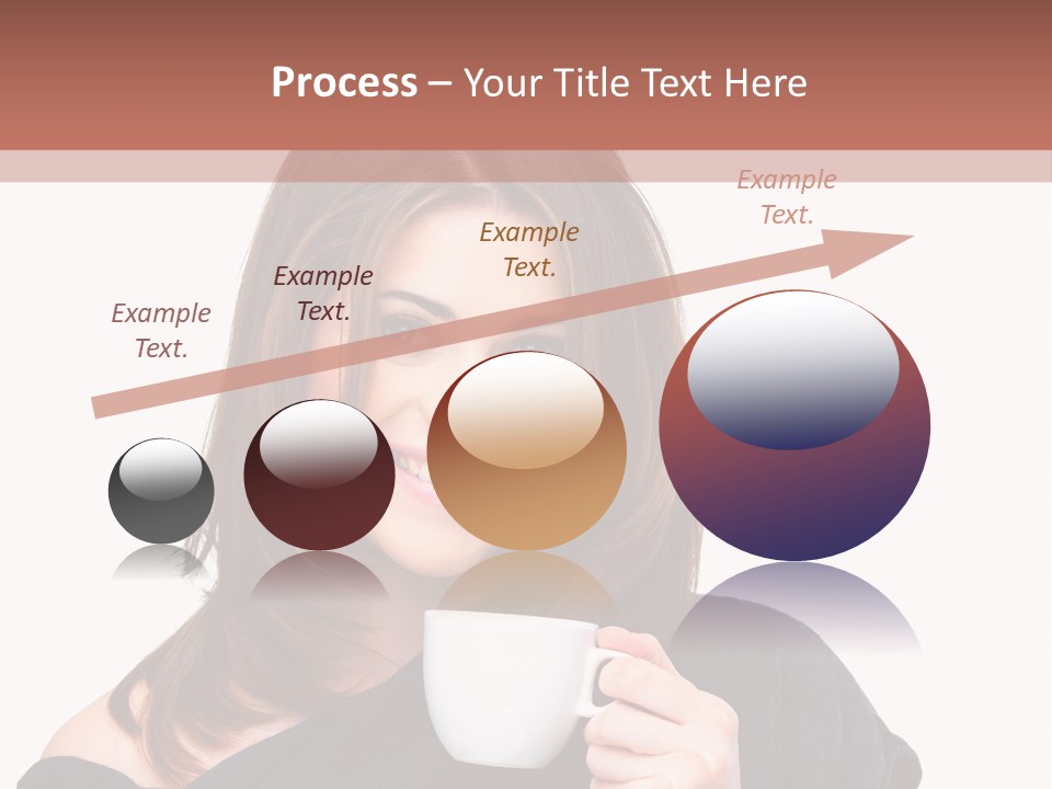 Girl Drinking Coffee PowerPoint Template