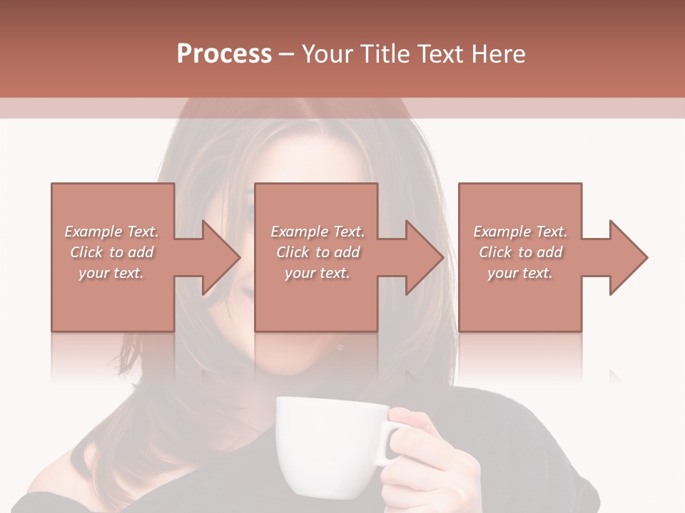 Girl Drinking Coffee PowerPoint Template