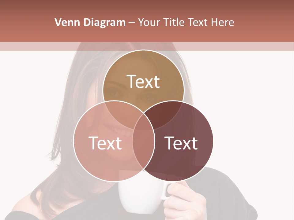 Girl Drinking Coffee PowerPoint Template