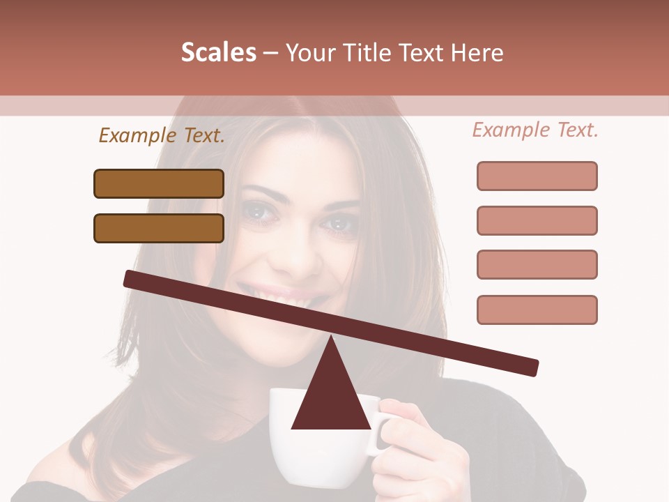 Girl Drinking Coffee PowerPoint Template